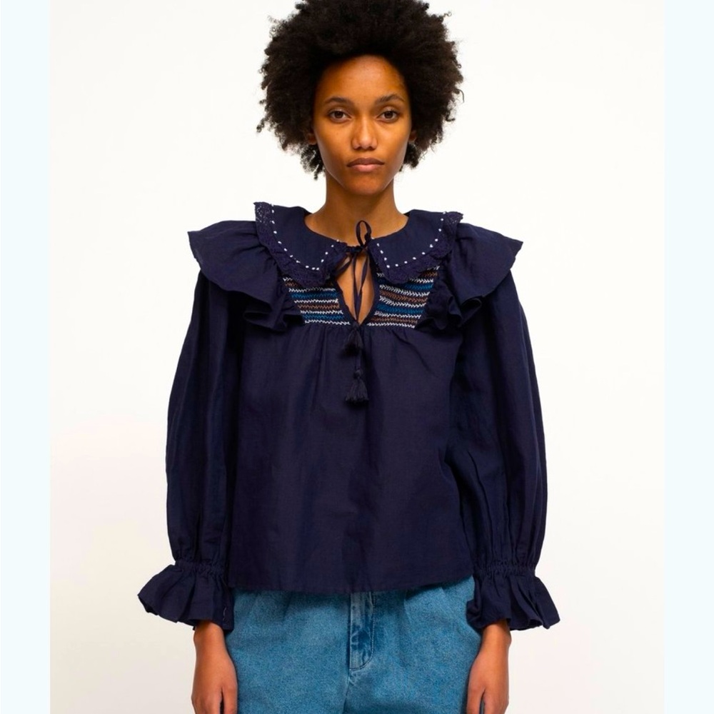 Sea New York Luna Linen Blouse, size S